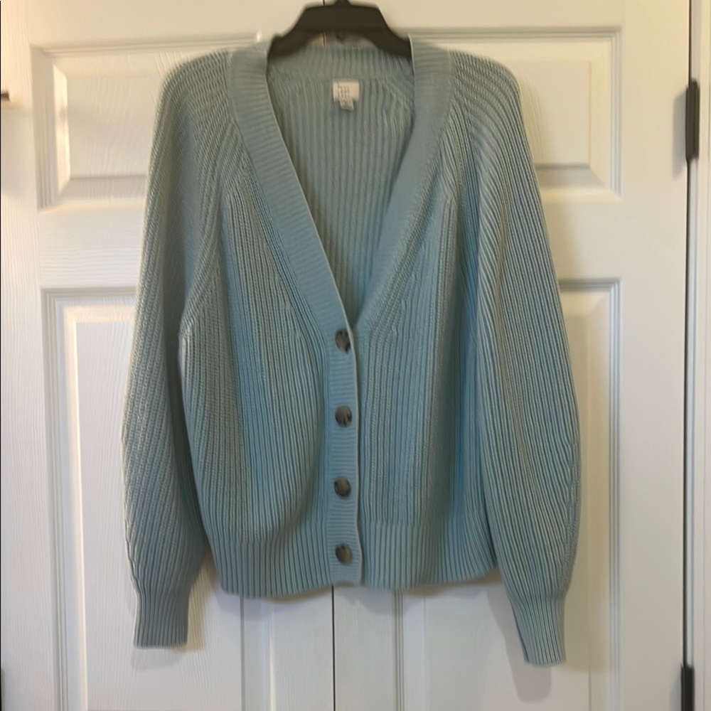 Women's Blue Cardigan Sweater